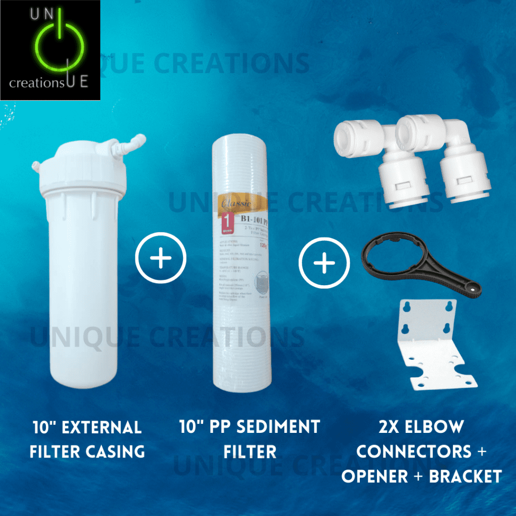 10 Inch Double O Ring Water Filter Casing With PP Sediment 1 Micron